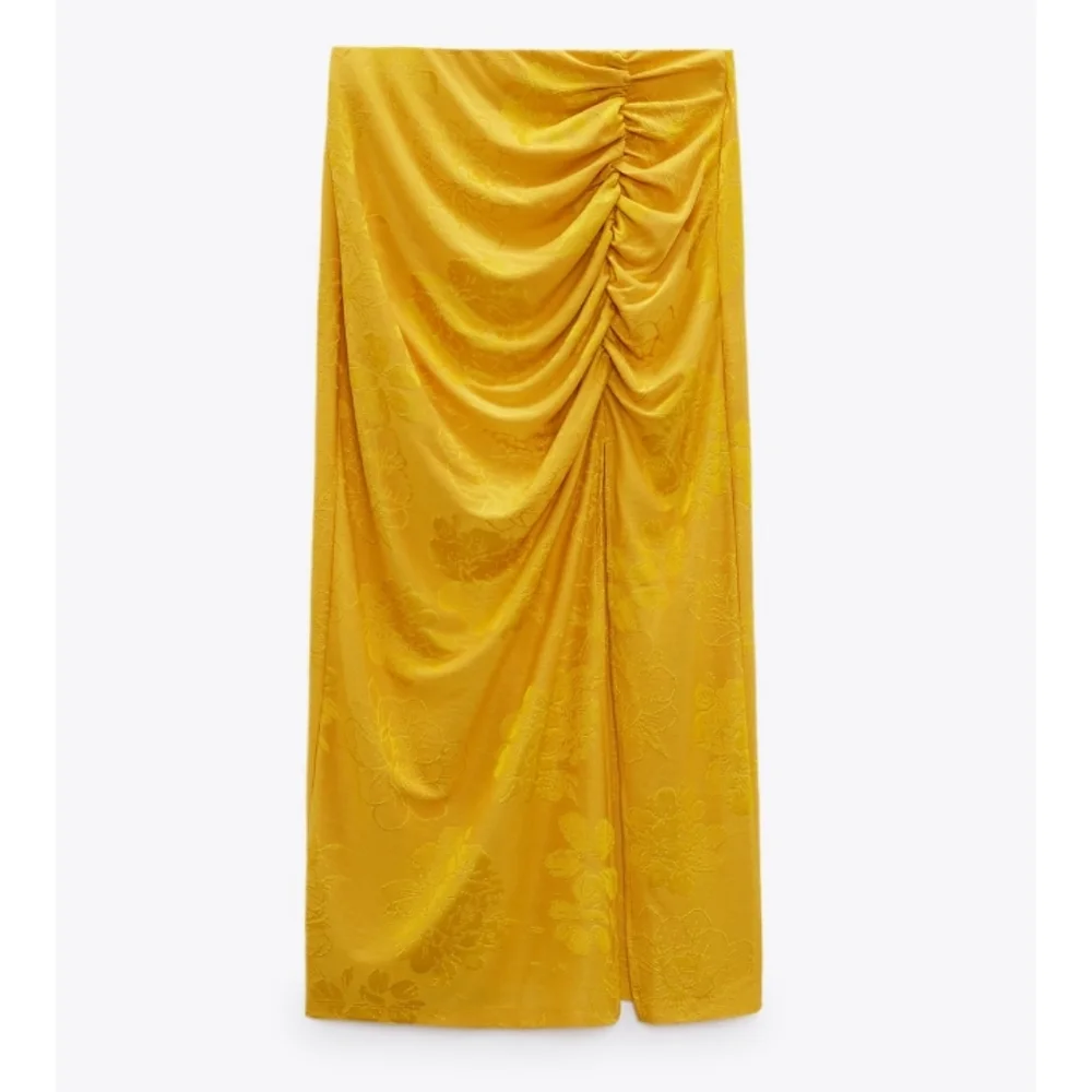 Zara ruched jacquard skirt